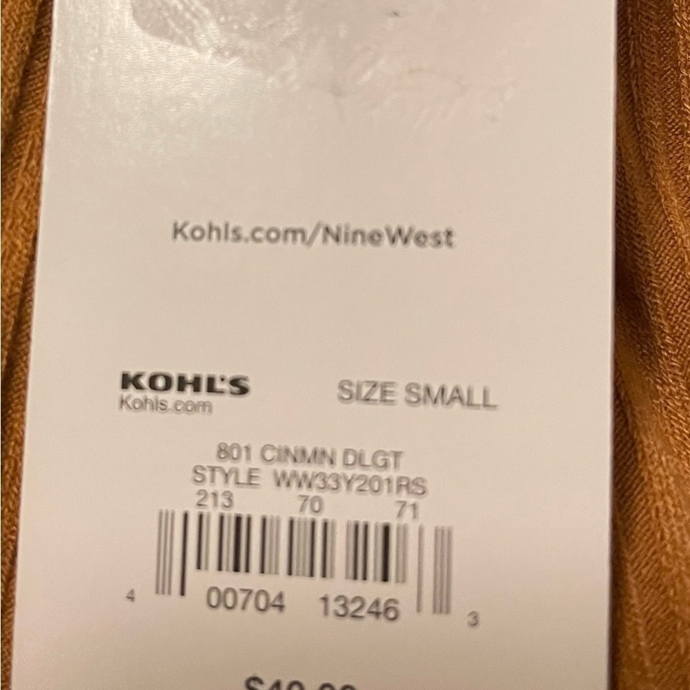 PUFF SHORT SLEEVE MIDCALF DRESS women size S vertical ribbing cinnamon/chestnuts - Picture 9 of 12